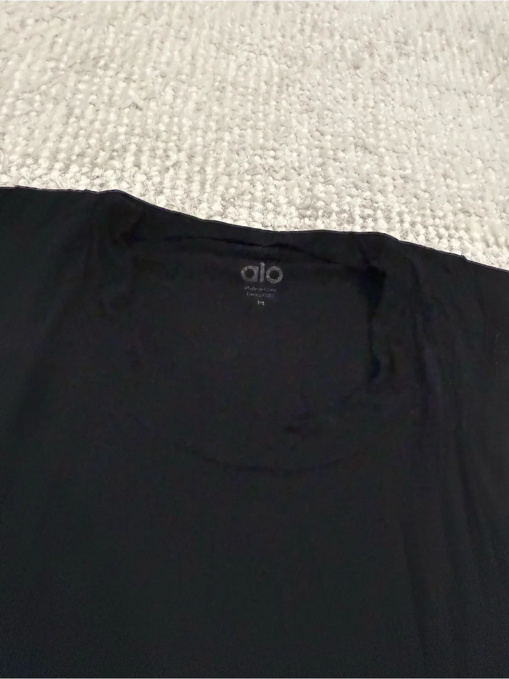 ALO Yoga Black Muscle Tank with Deep Armholes